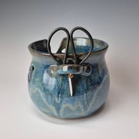 Image 10 of Yarn Bowl for your Wool: Glacial Waters (Turquoise) with colored rim 01202601