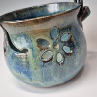 Image 12 of Yarn Bowl for your Wool: Glacial Waters (Turquoise) with colored rim 01202601