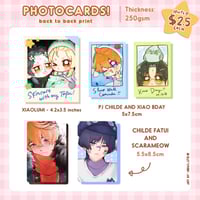 Genshin Impact photocards and mini polaroid