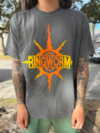 Image 1 of Ringworm Official Split fountain burning sun T shirt 