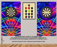 WILD NEON THEMED DARTS BACKDROP WALL GRAPHIC - POLYPROPYLENE - 34" x 60"