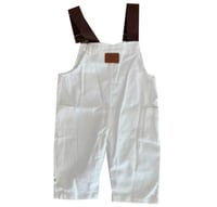 Image 2 of Custom Doodle Brown Straps Overalls