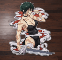 Image 2 of Scarred Anime Girl Enamel Pin (Pre Order)