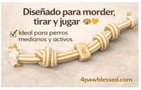 Image 2 of Juguete Rope Nudo Resistente con Madera Natural