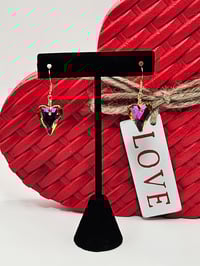 Image 1 of Heart Drops Earrings 