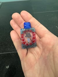 Image 2 of xl flower bouquet blue with red hearts 