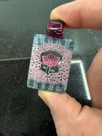 Image 1 of L purple and pink rose tile