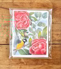 Image 3 of Warbler & Peonies Notecards