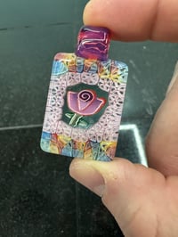 Image 1 of Reg. size rainbow and pink rose tile