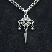Image 2 of Stainless steel chainmail diamond pendant on high quality chain