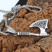 Image 2 of 👑The Armored Kingdom Warbringer Battle Axe Necklace