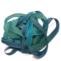 Image 2 of 1PC. DEW DROPS 42" Hand Dyed Finished Edge Silk Wrist Wrap Bracelet/Jewelry/Craft Ribbons