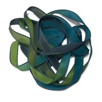 Image 2 of 1PC. BELOW SEA LEVEL 42" Hand Dyed Finished Edge Silk Wrist Wrap Bracelet/Jewelry/Craft Ribbons