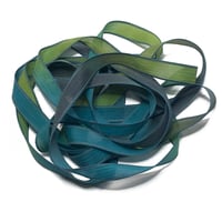 Image 3 of 1PC. BELOW SEA LEVEL 42" Hand Dyed Finished Edge Silk Wrist Wrap Bracelet/Jewelry/Craft Ribbons