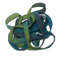 Image 6 of 1PC. BELOW SEA LEVEL 42" Hand Dyed Finished Edge Silk Wrist Wrap Bracelet/Jewelry/Craft Ribbons