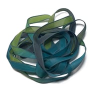 Image 7 of 1PC. BELOW SEA LEVEL 42" Hand Dyed Finished Edge Silk Wrist Wrap Bracelet/Jewelry/Craft Ribbons