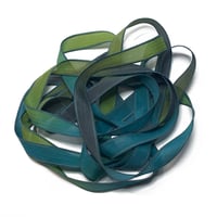 Image 4 of 1PC. BELOW SEA LEVEL 42" Hand Dyed Finished Edge Silk Wrist Wrap Bracelet/Jewelry/Craft Ribbons