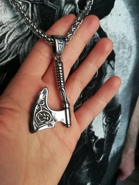 Image 5 of 👑The Armored Kingdom Warbringer Battle Axe Necklace