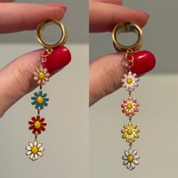 Colorful Dainty Daisy Tunnel Dangles (sizes 4g-2”)