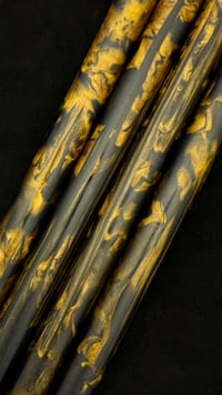 Image 1 of Black Briar Pen Blanks: Alumilite Resin mixed with gold, and mottled black pigments