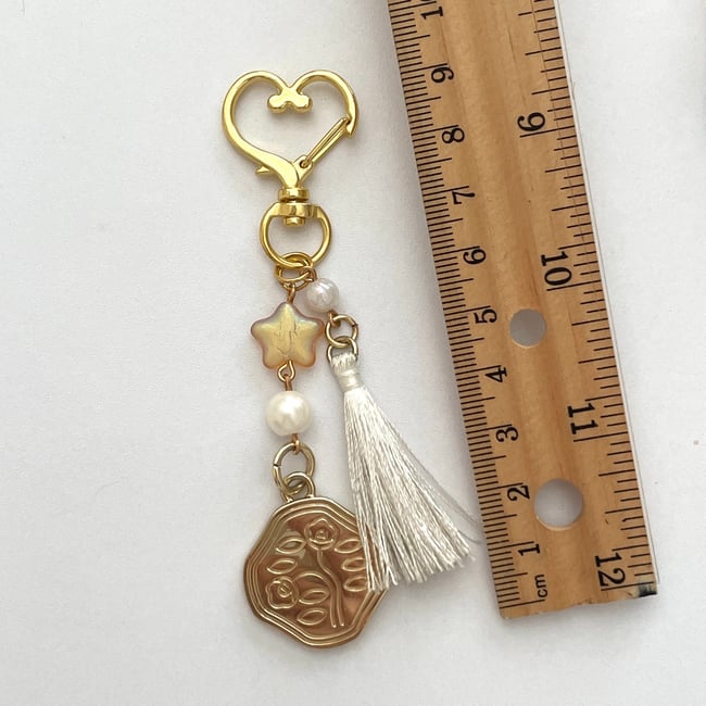 gold tassel keychain