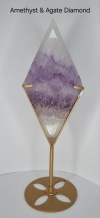 Image 1 of Amethyst & Agate Diamond
