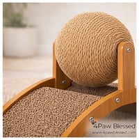 Image 4 of Rascador Puente con Bola Giratoria de Sisal para Gatos