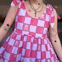 Image 1 of Red and Pink Check Dress *choose ur top and skirt style*