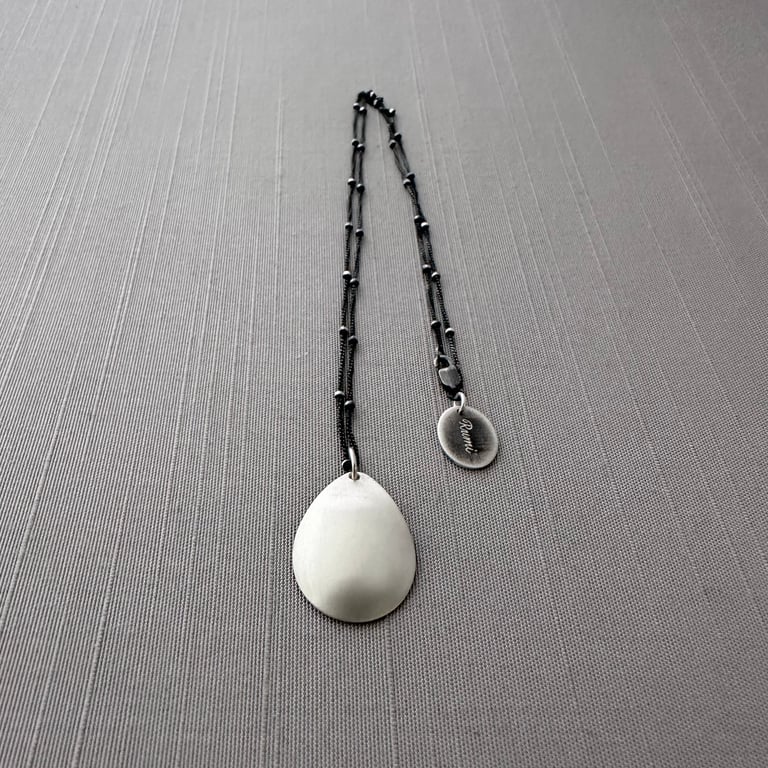 Small Sterling Silver Rumi Balance Quote Necklace Image 4