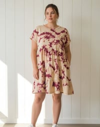 Size XXL- ​The Merlot Mist Babydoll Dress