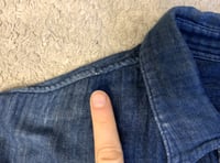 Image 9 of 45 rpm indigo dyed double layer button down shirt, size 5 (L)