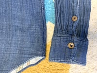 Image 4 of 45 rpm indigo dyed double layer button down shirt, size 5 (L)