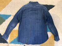 Image 7 of 45 rpm indigo dyed double layer button down shirt, size 5 (L)