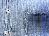 Image 6 of 45 rpm indigo dyed double layer button down shirt, size 5 (L)