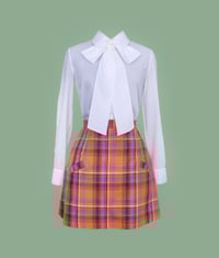 Image 12 of Phuncle mini skirt - Orange linen check