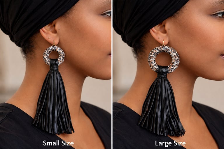 Sm- Med Leopard and Metallic Tassels  Image 2