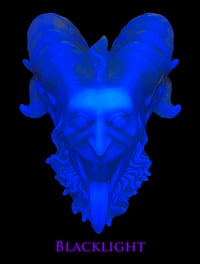Image 3 of Krampus Light Up Wall Hanger One Off- Tan & Baby Blue, Lt Blue Glow, Purple UV