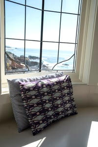 Image 1 of Travel Pillow - Bray & Indigo Stripe
