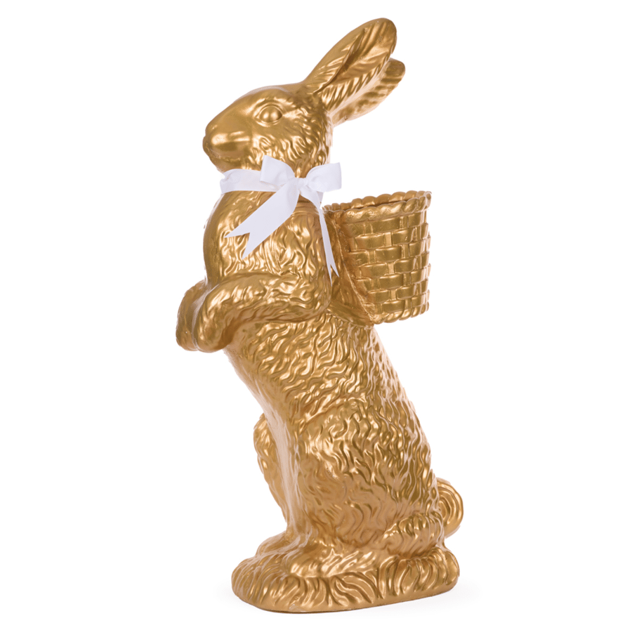 Image of Golden Rabbit with Basket