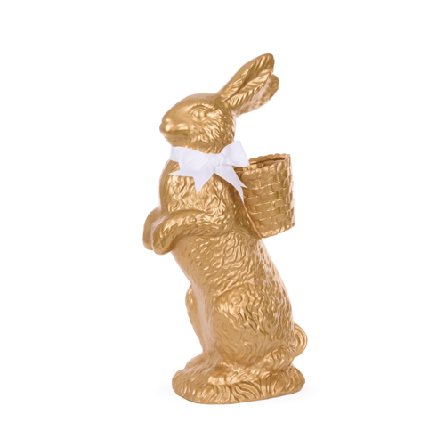Image of Golden Rabbit with Basket