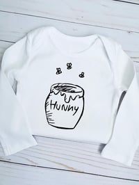 Image 3 of Hunny Baby Bodysuit Honey Bear Top Neutral Boys Girls Shirt