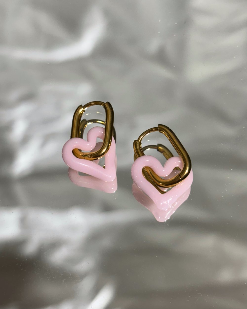 Image of Pink frosting heart huggies