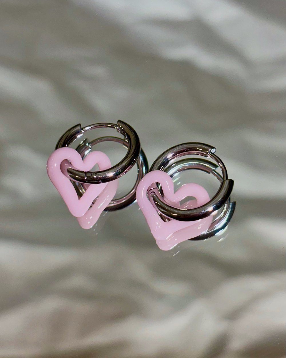 Image of Pink frosting heart huggies