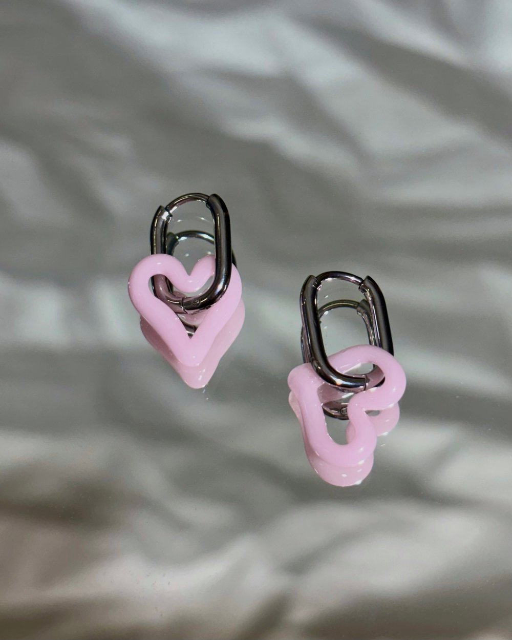 Image of Pink frosting heart huggies