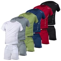 Image 1 of Men's 2 Piece T- Shirt and Shorts Set