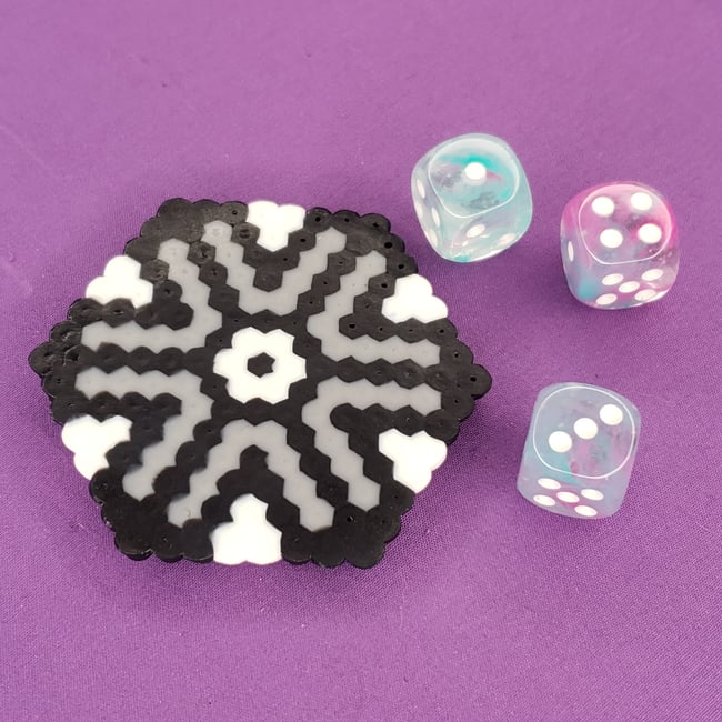 Black & White Abstract Fridge Magnet