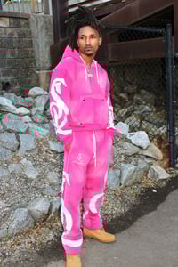 Image 1 of Pink Quarter-Zip Signature Tracksuit