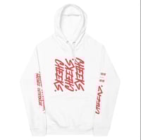 Image 4 of White “CHEEKS” Hoodie Colab by Salonee Outerwear 