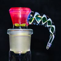 Image 1 of TRANSPARENT NEO > DENSE ORANGE & ILLUMINATI SPIRAL 18MM SLIDE