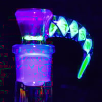 Image 2 of TRANSPARENT NEO > DENSE ORANGE & ILLUMINATI SPIRAL 18MM SLIDE